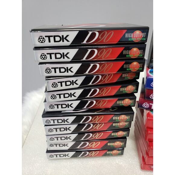 Lot 20 New Factory Sealed TDK D90 High Output Audio Cassette Tapes IEC Type 1 - Picture 2 of 5